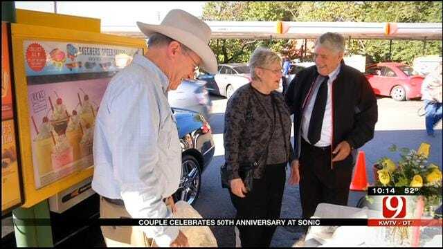 Couple Celebrates 50th Anniversary At Stillwater Sonic