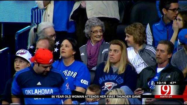 Altus Woman, 86, Attends Her First Thunder Game