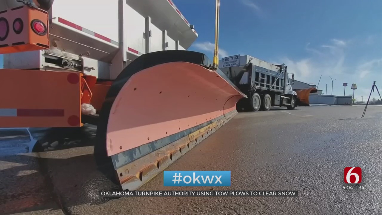 WOW: Oklahoma Turnpike Authority Deploys Largest Plows During Winter Storm
