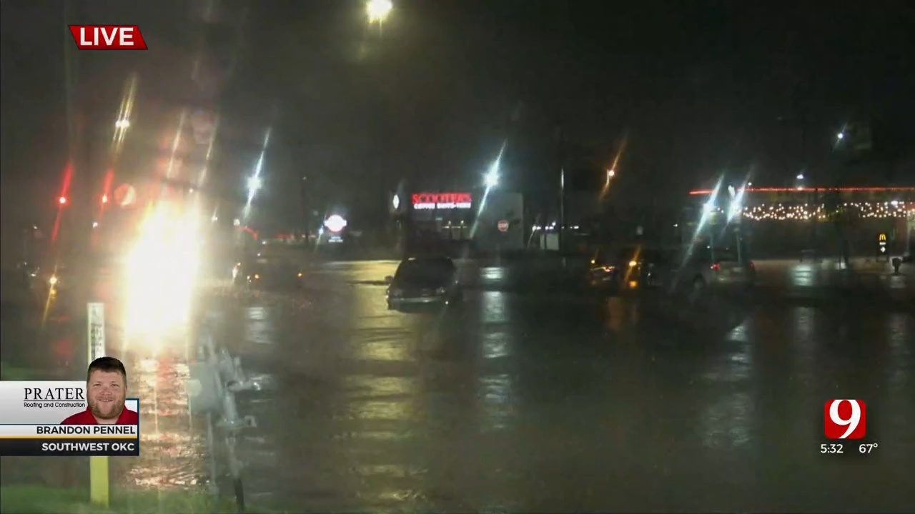 Caught On Camera: Multiple Vehicles Caught In Floodwater In SW Oklahoma City