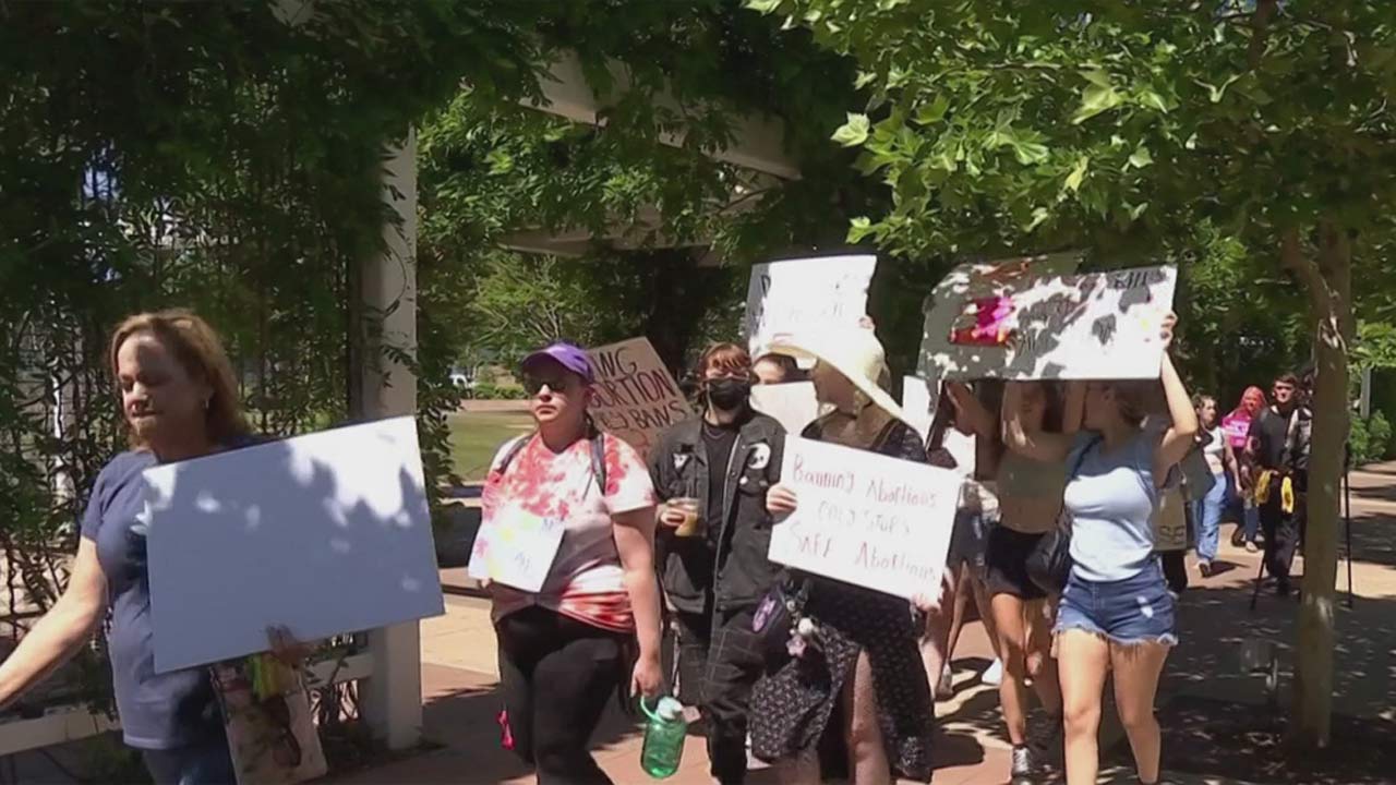 Protesters March Through Tulsa Against New Abortion Law