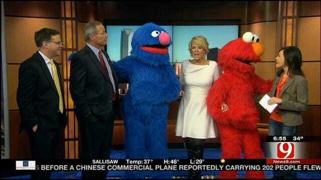 Sesame Street Live Visits News 9 This Morning