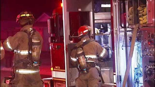 WEB EXTRA: Video From Scene Of East Tulsa House Fire Early Monday