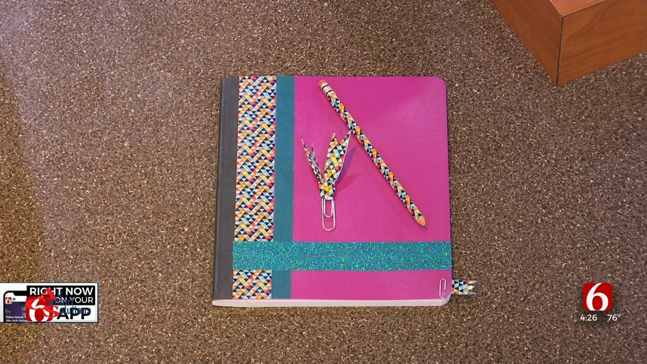 Back to School Crafts: Washi Tape Paper Clips, Pencils & Notebook
