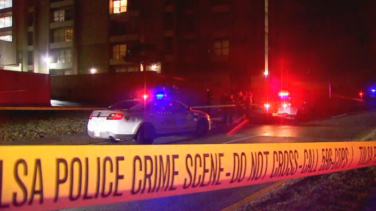 Police Presence In Downtown Tulsa Near OSU Medical Center 