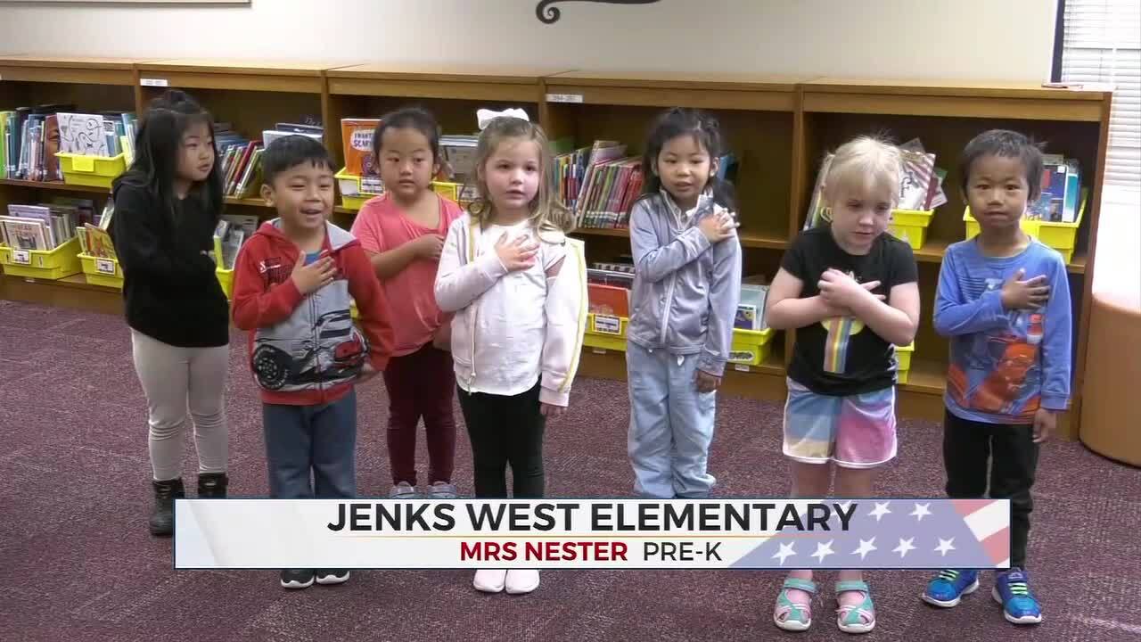 Daily Pledge: Pre-K Students At Jenks West Elementary