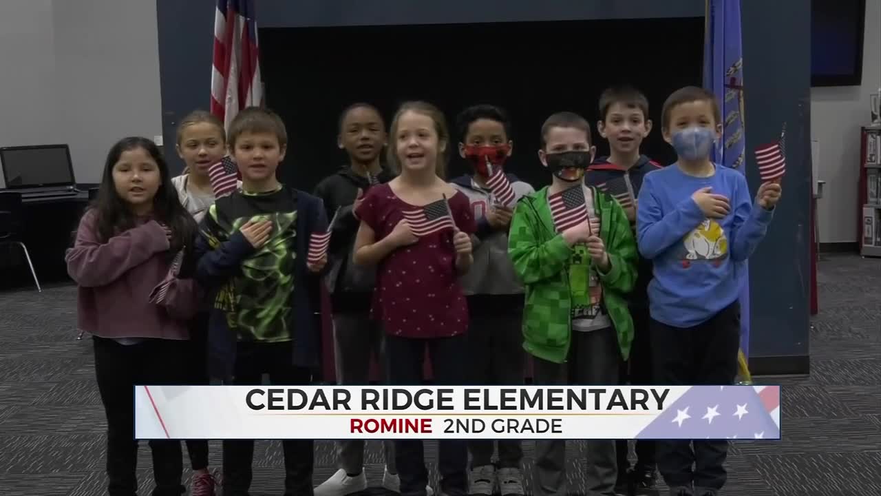 Daily Pledge: 2nd Grade Students From Cedar Ridge Elementary
