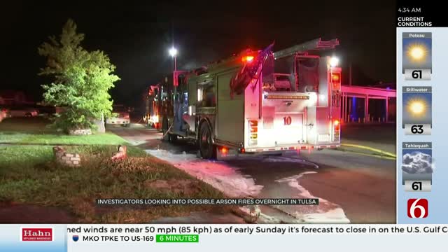 Tulsa Firefighters Investigate 2 Overnight Fires