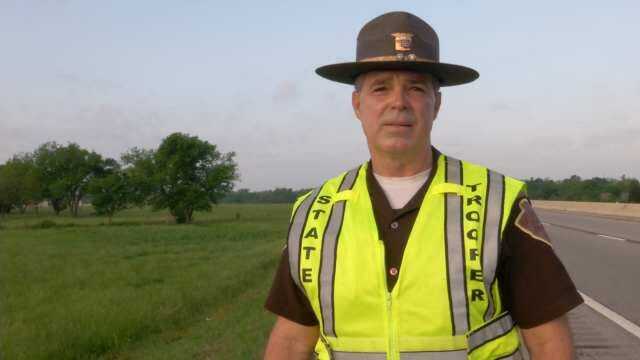 WEB EXTRA: OHP Trooper On Interstate 44 Rollover Wreck