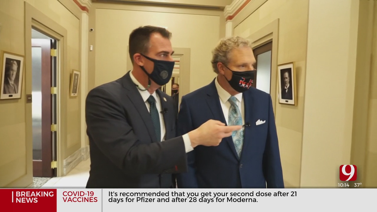 Gov. Stitt Takes News 9 On Tour Of The Capitol As Renovations Near Completion