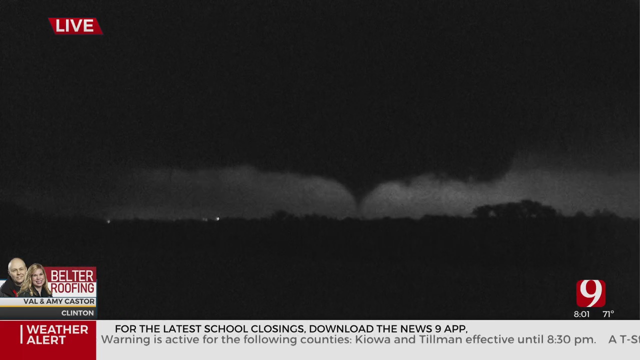 WATCH: Tornado On The Ground In Clinton, Oklahoma