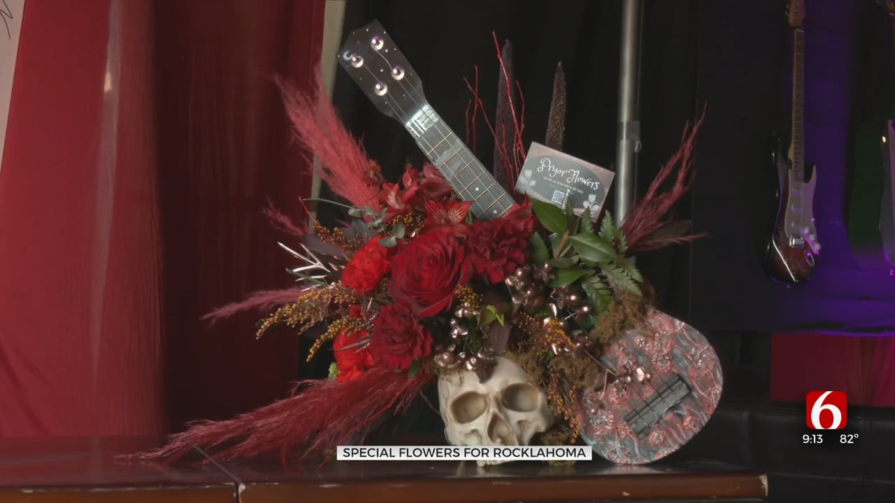 Pryor Flower Shop Creates Rock-Themed Flower Arrangements For Rocklahoma Music Festival