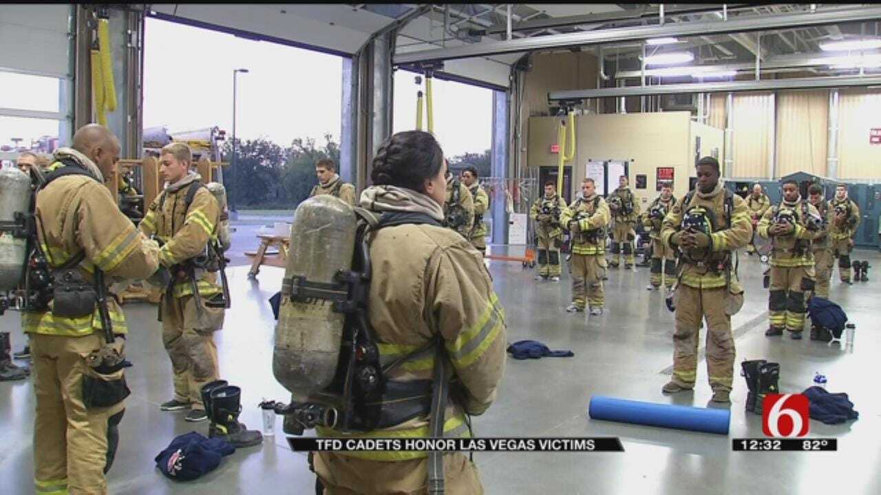Tulsa Fire Cadets Pay Tribute To Las Vegas Shooting Victims