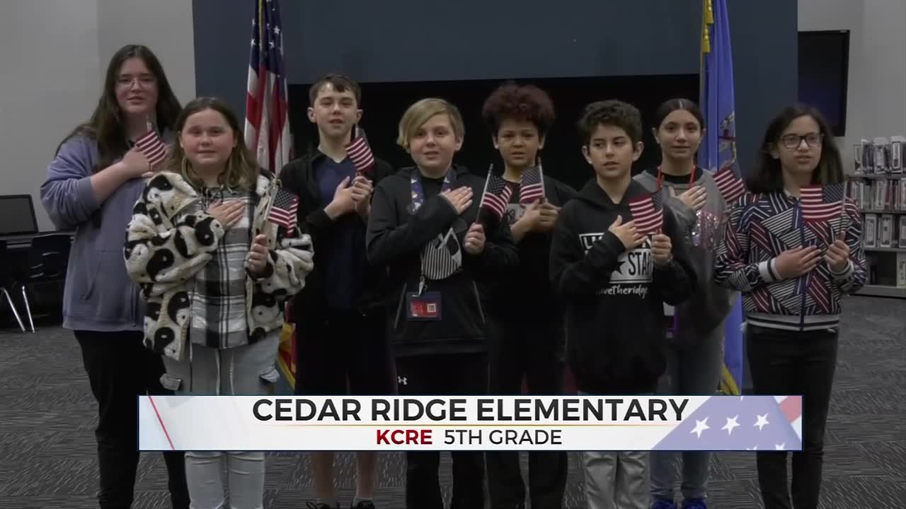 Daily Pledge: 5th Grade Students From Cedar Ridge Elementary