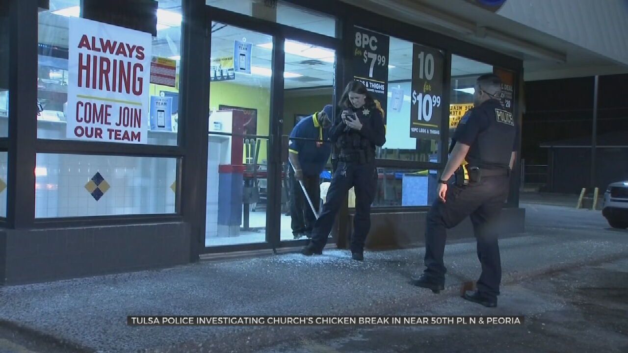 Police Investigate After Window Smashed At Tulsa Fast Food Restaurant 