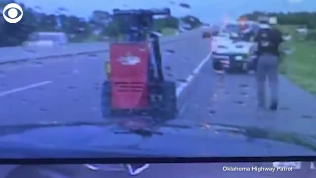 WATCH: OHP Trooper Has Close Call With Lightning Strike