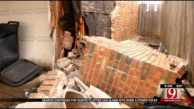 Police Still Searching For Suspects Who Crashed Into Bethany Home, Power Poles