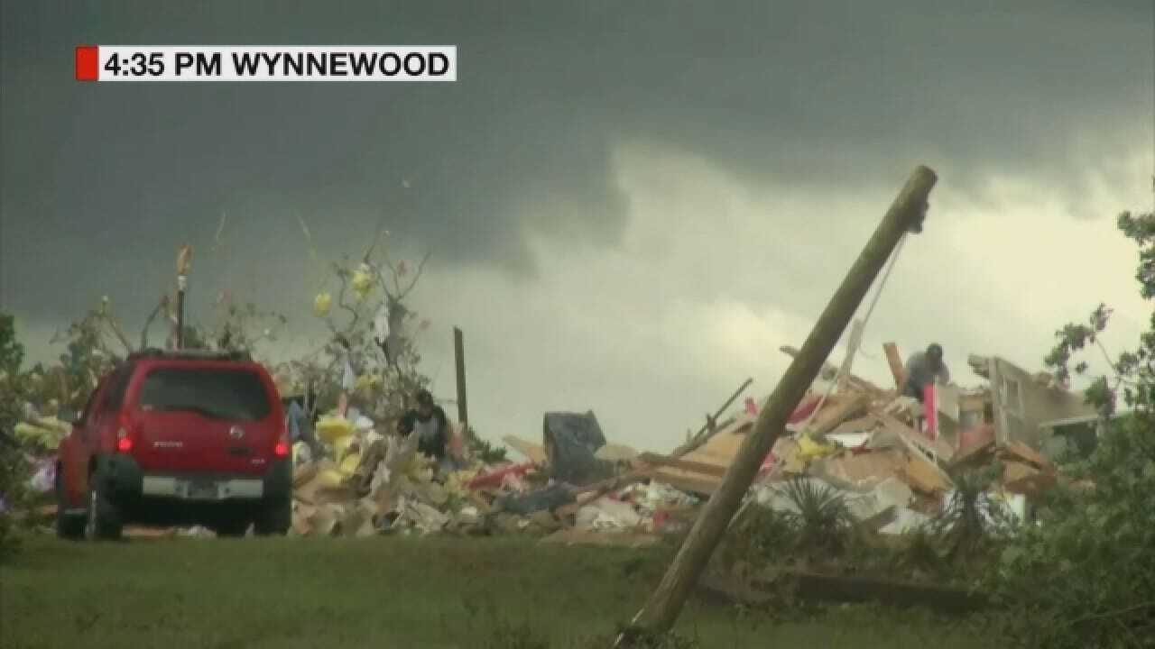 WEB EXTRA: Storm Tracker Tom Pastrano Comes Across Destruction Near Wynnewood