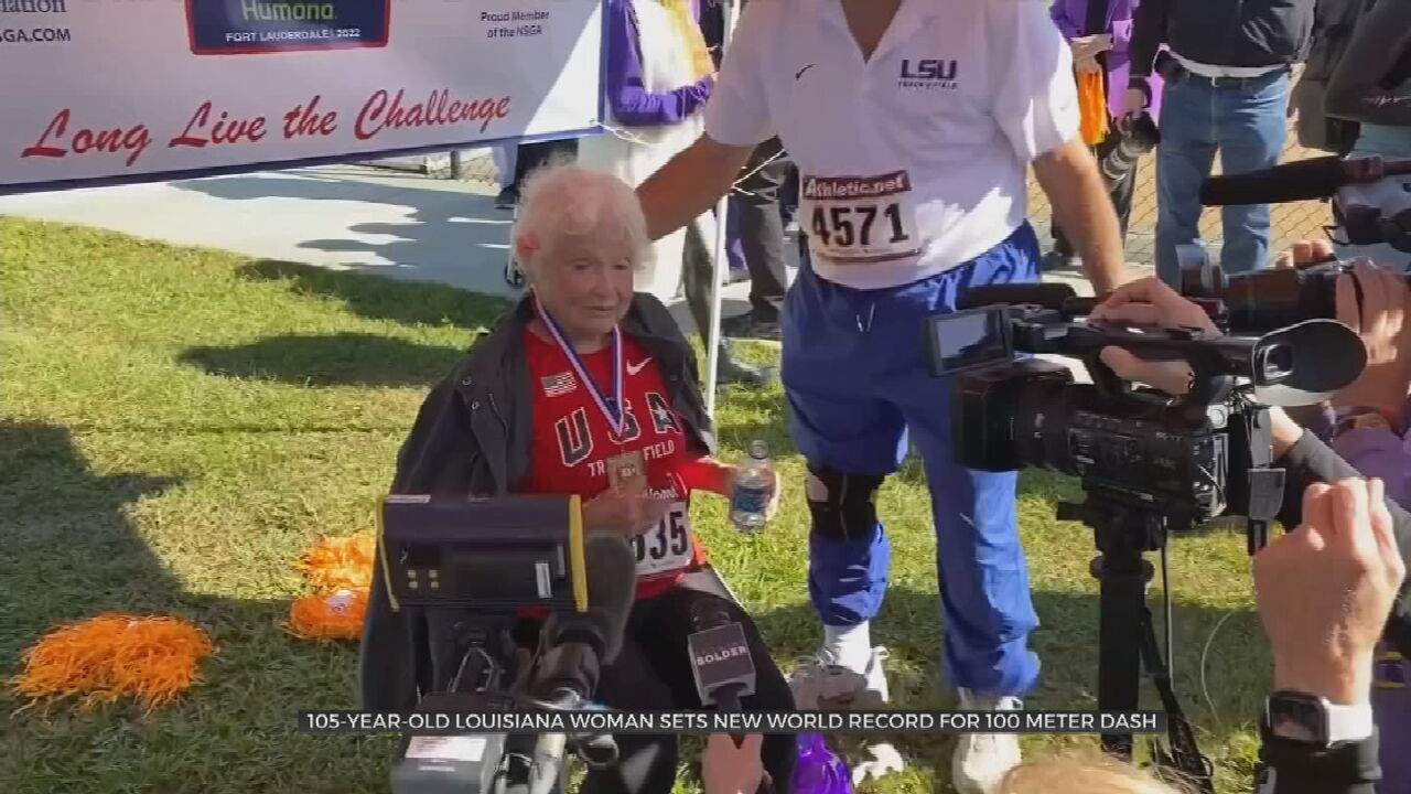 105-Year-Old Louisiana Woman, Julia Hawkins, Sets World Record In Running