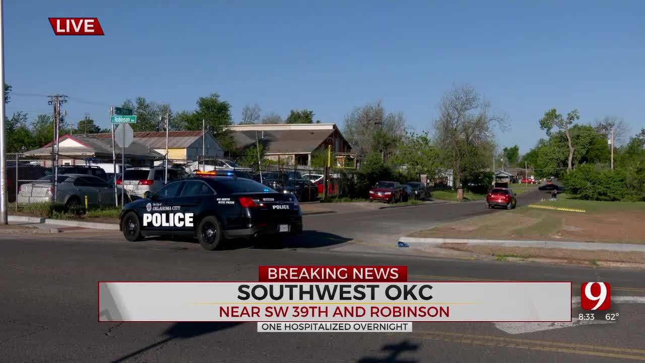 Injured Person Found In Oklahoma City Road