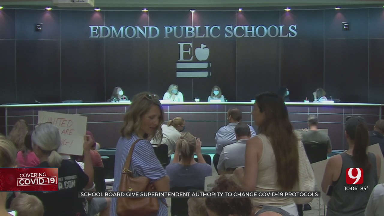 Edmond Parents, Expecting Mask Requirement, Protest School Board Action