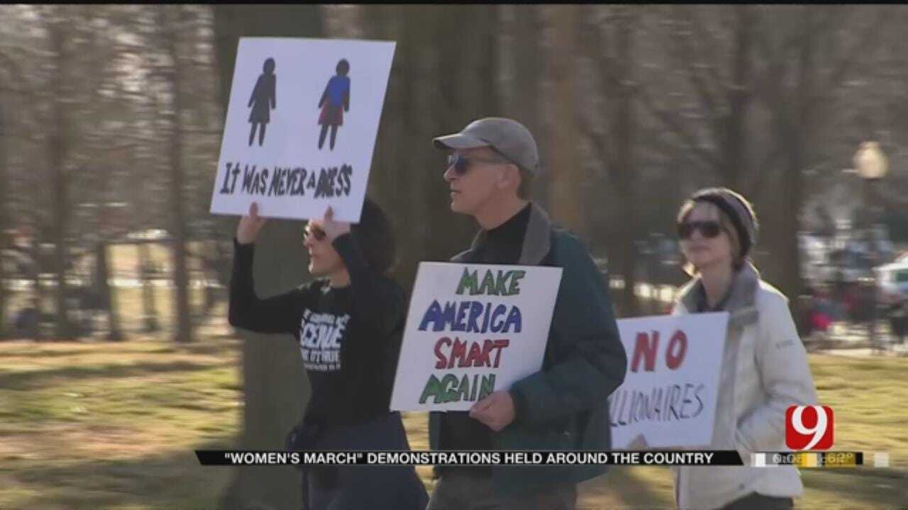 Hundreds Gather At Oklahoma Capitol For Women's March