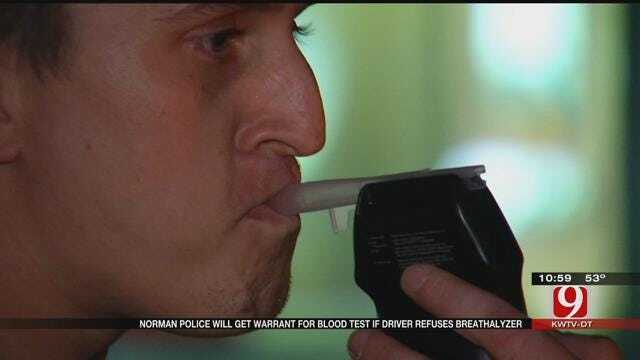 Norman PD: Warrants Will Be Issued For Refusing Breathalyzer During Checkpoint