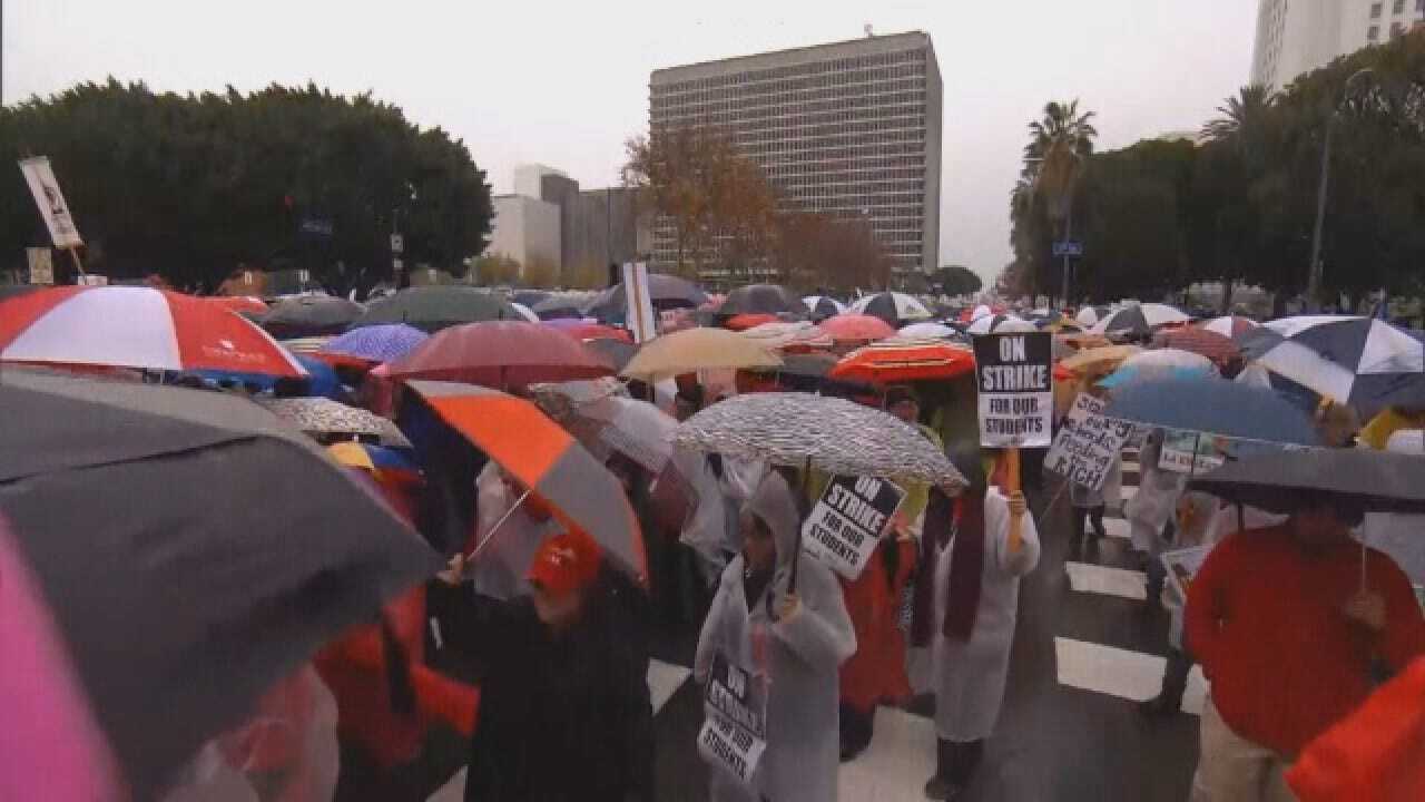 Tens Of Thousands Strike For Education In Los Angeles