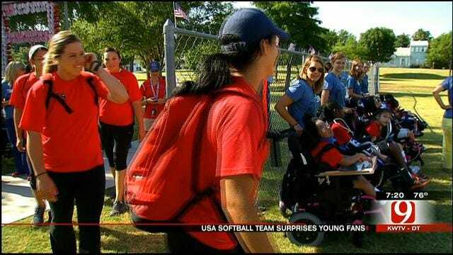 USA Softball Team Surprises Patients At Bethany Children's Center