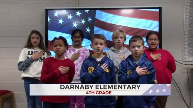 Daily Pledge: Students From Darnaby Elementary 4th Grade Class
