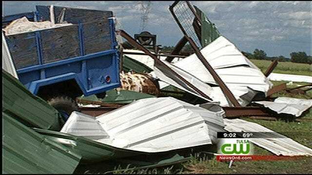 Residents Pick Up The Pieces After Storm Damages Haskell