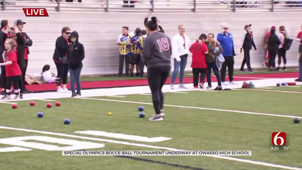 Watch: Special Olympics Bocce Ball Tournament Underway At Owasso High School
