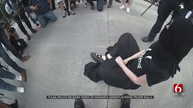 Tulsa Police Release Video Of Woman’s Arrest Outside Pres.Trump Rally 