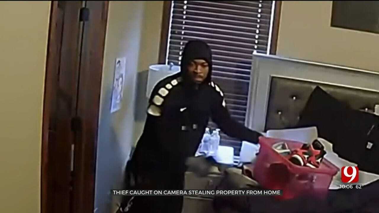 Caught On Camera: Thief Steals Thousands Of Dollars In Property, Including Christmas Gifts From OKC Home