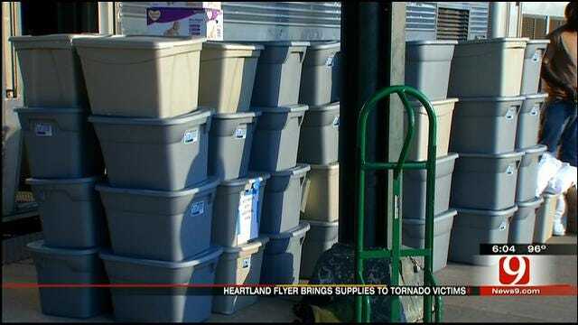 Heartland Flyer Brings Loads Of Supplies To Oklahoma Tornado Victims