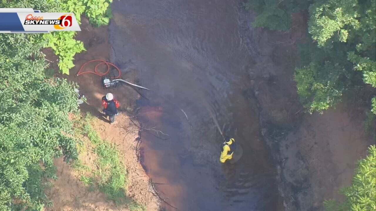 Oil Spill Leaks Into Skull Creek Near Cushing; EPA Leading Clean-Up Effort