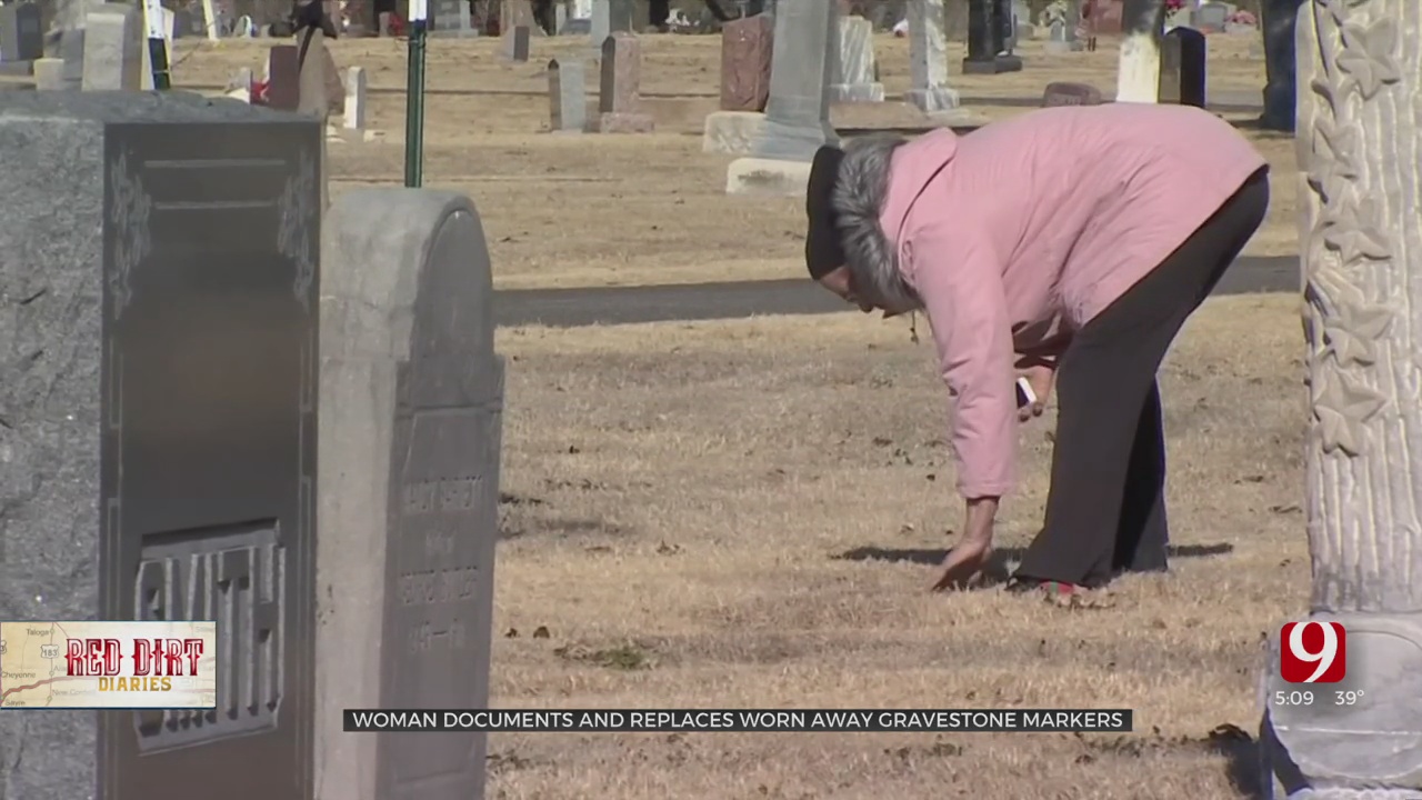 Red Dirt Diaries: Edmond Woman Documents, Replaces Worn Away Gravestones Markers