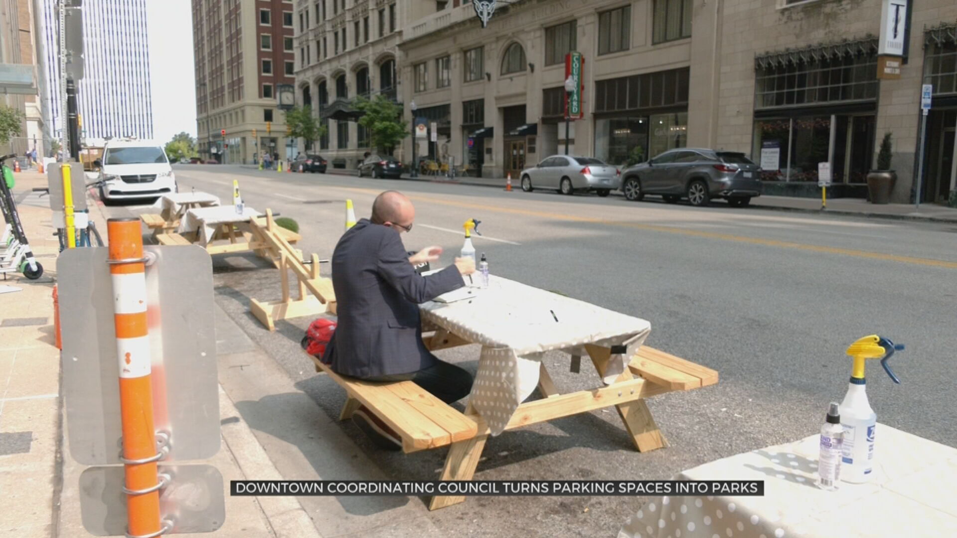 Tulsa Downtown Coordinating Council Turns Parking Spots Into Parks 