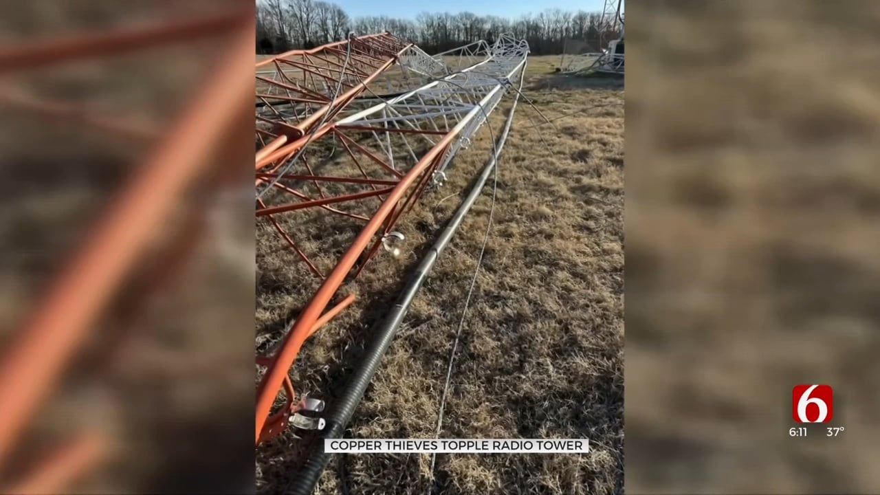 Thieves Cut Down Radio Broadcast Tower In Southeastern Oklahoma To Steal $100 Worth of Copper