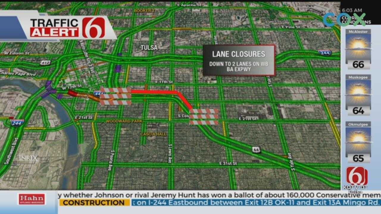 Lane Closures Affecting The BA Expressway Tuesday