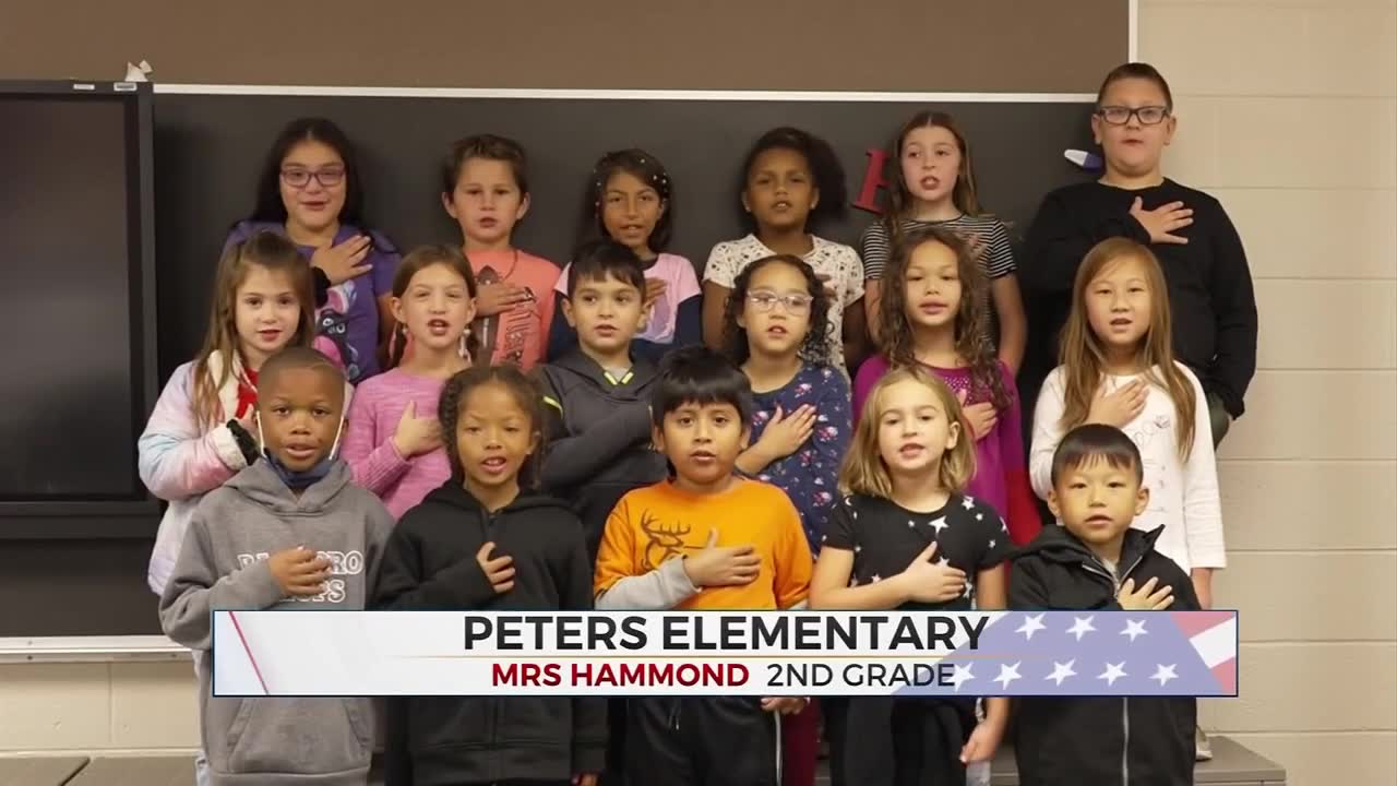 Daily Pledge: Mrs. Hammond's Class From Peters Elementary