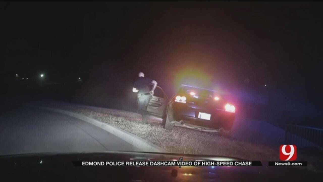 Dash Camera Captures High-Speed Police Chase In Edmond
