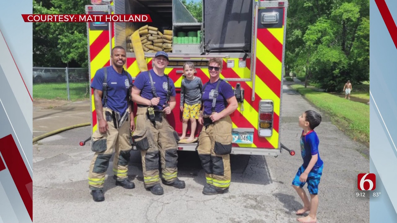 Firefighters Make A Stop At 5-Year-Old's Birthday Party