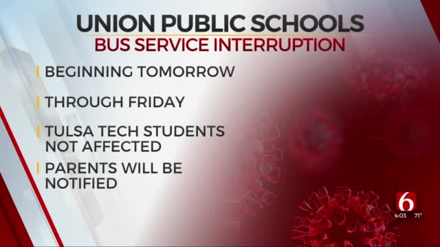 Union Schools Cancels Bus Service Due To Staffing Issues