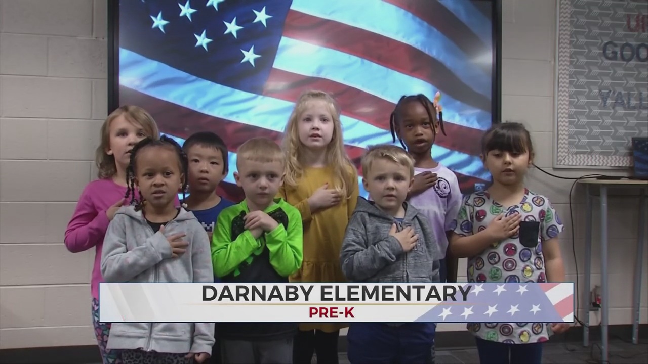 Daily Pledge: Students From Darnaby Elementary Pre-K Class