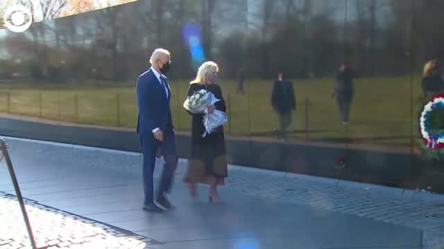 President Biden, First Lady Visit Vietnam Memorial In D.C.