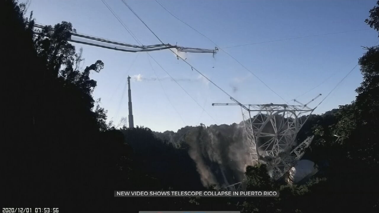  Dramatic Video Shows Collapse At Iconic Arecibo Observatory