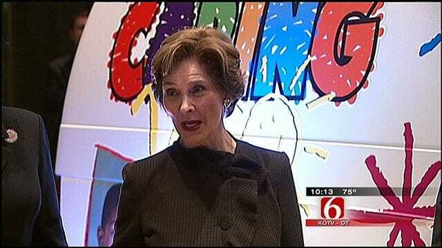Laura Bush Praises ‘Caring Van' Program During Tulsa Visit