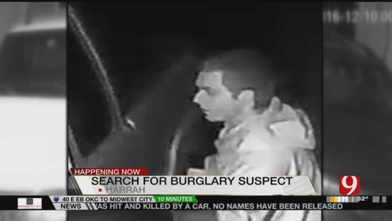 Harrah Police Looking Car Burglar Caught On Camera