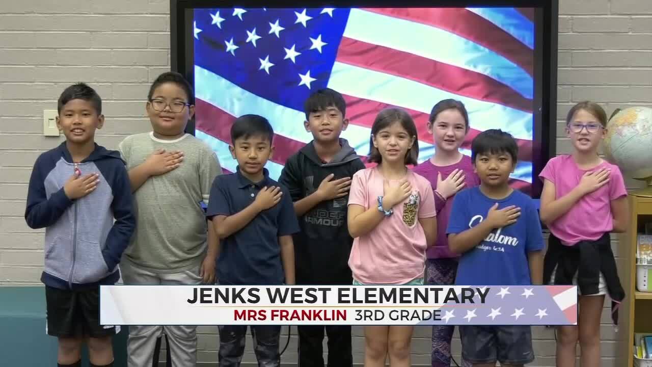 Daily Pledge: 3rd Grade Students At Jenks West Elementary